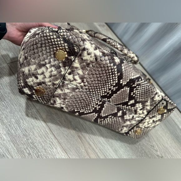 Michael Kors Large Embossed Leather Satchel Snakeskin - Picture 6 of 11